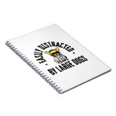 Funny Chihuahua Hund leicht von Großhund abgelenkt Notizblock (Rechte Seite)