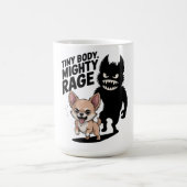 Funny Chihuahua Hund "Tiny Body, Mighty Rage" Kaffeetasse (Mittel)