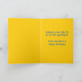 Funny Chihuahua in Birthday Party Hat Karte (Innenseite)