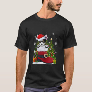 Funny Chihuahua in der Shoe Weihnachtsmannmütze Ug T-Shirt
