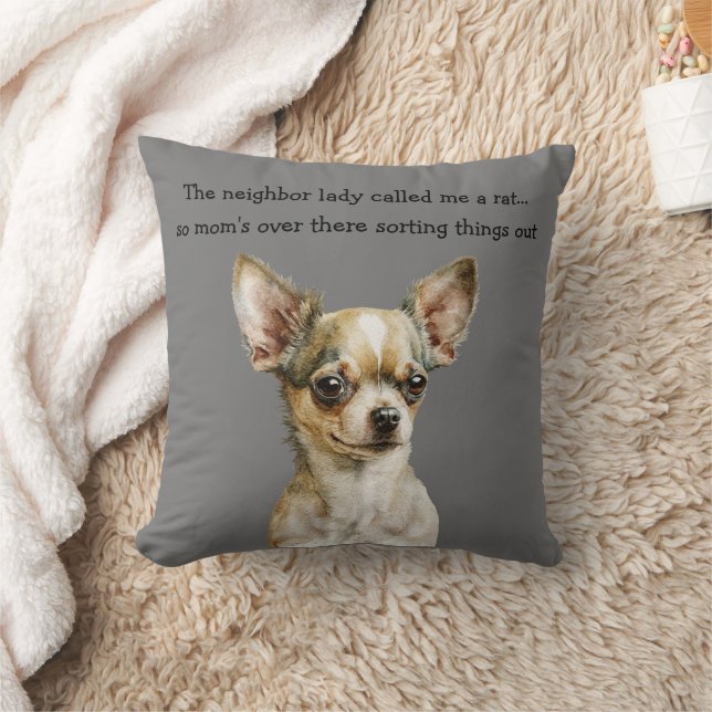 Funny Chihuahua Kissen (Decke)
