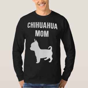 Funny Chihuahua Mama mit einer weißen Silhouette v T-Shirt