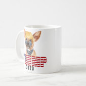 Funny Chihuahua mit Trump-Haar Kaffeetasse (Vorderseite Links)