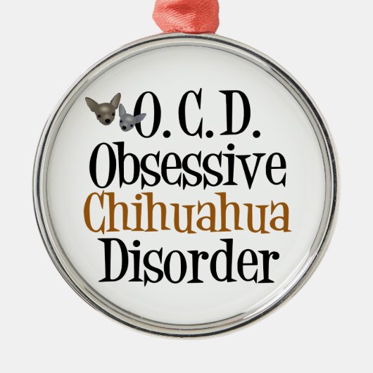 Funny Chihuahua Ornament Aus Metall (Vorne)