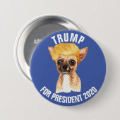 Funny Chihuahua Trump-Kampagne Button (Vorne & Hinten)