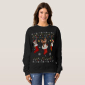 Funny Chihuahua Weihnachtssocken Lights Geschenk D Sweatshirt (Vorne ganz)