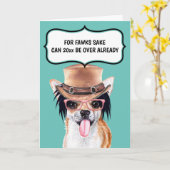 Funny Chihuahua Wunschjahr über Witz Sprichwort Karte (Gelbe Blume)