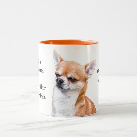 Funny Chihuahua Zweifarbige Tasse (Mittel)