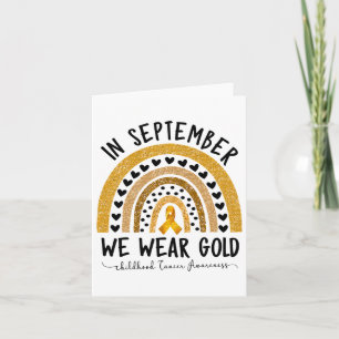 Funny Childhood Cancer Awareness Shirts in Septemb Karte