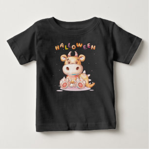 Funny Childish Halloween Dino Kleinkind Baby T-shirt