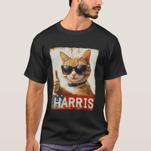 Funny Childless Cat Ladys For Harris 2024 T Shirt (Vorderseite)
