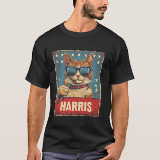 Funny Childless Cat Ladys For Harris 2024 T Shirt