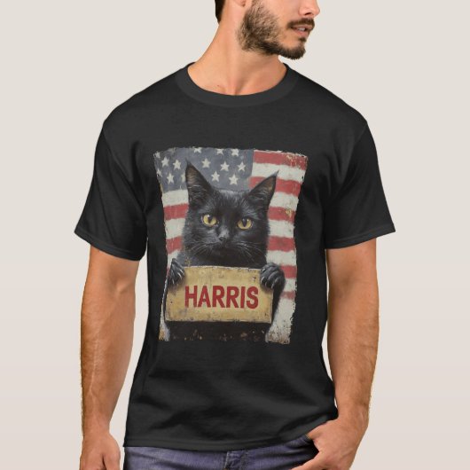Funny Childless Cat Ladys For Harris 2024 T Shirt (Vorderseite)