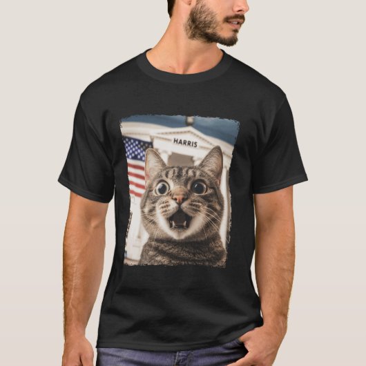 Funny Childless Cat Ladys For Harris 2024 T Shirt (Vorderseite)