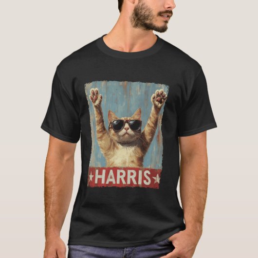 Funny Childless Cat Ladys For Harris 2024 T Shirt (Vorderseite)