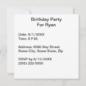 Funny Childlike Replacement Artist Birthday Einladung (Rückseite)