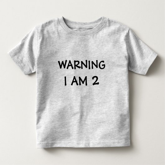 Funny Childrens Warning Label Kleinkind T-shirt (Vorderseite)