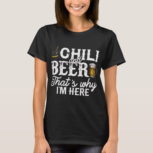 Funny Chili Cook Off Party Bier T-Shirt (Vorderseite)