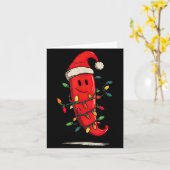 Funny Chili Pepper Christmas Graphics Lights Lover Karte (Gelbe Blume)