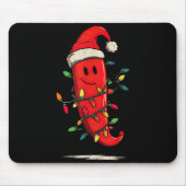Funny Chili Pepper Christmas Graphics Lights Lover Mousepad (Vorne)