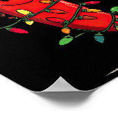 Funny Chili Pepper Christmas Graphics Lights Lover Poster (Ecke)