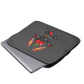 Funny Chili Pepper Fire Ninja Samurai Illustration Laptopschutzhülle (Vorne Knopf)