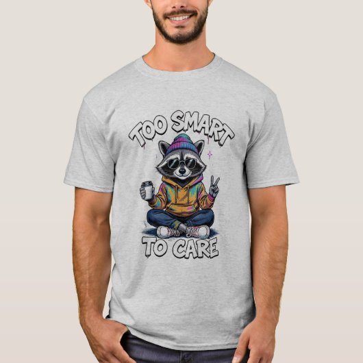 Funny Chill Raccoon Urban Street Art Design T-Shirt (Vorderseite)