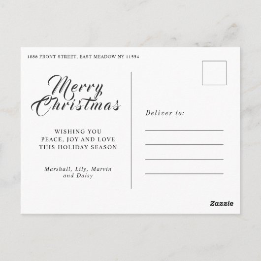 Funny Chillin' mit meinen Gnomen Weihnachts-Postka Postkarte (Rückseite)