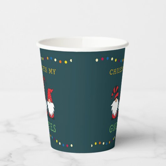 Funny Chillin' mit meinen Gnomen Weihnachtslöffel Pappbecher (Links)