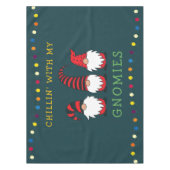 Funny Chillin' mit meinen Gnomen Weihnachtslöffel  Tischdecke (Vorderseite)