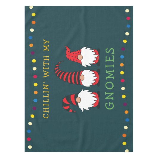 Funny Chillin' mit meinen Gnomen Weihnachtslöffel  Tischdecke (Vorderseite)