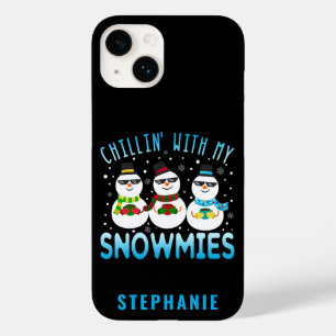 Funny Chillin' mit meinen Schneemassen Weihnachten Case-Mate iPhone 14 Hülle
