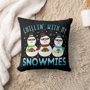 Funny Chillin' mit meinen Schneemassen Weihnachten Kissen