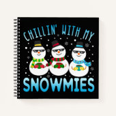 Funny Chillin' mit meinen Schneemassen Weihnachten Notizblock (Vorderseite)