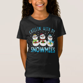 Funny Chillin' mit meinen Schneemassen Weihnachten T-Shirt