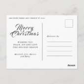 Funny Chillin' mit meiner Snowmies Weihnachts-Post Postkarte (Rückseite)