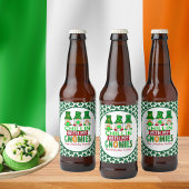 Funny Chillin mit My Gnomies St Patricks Day Bierflaschenetikett