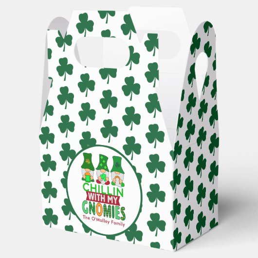 Funny Chillin mit My Gnomies St Patricks Day Geschenkschachtel (Geöffnet)