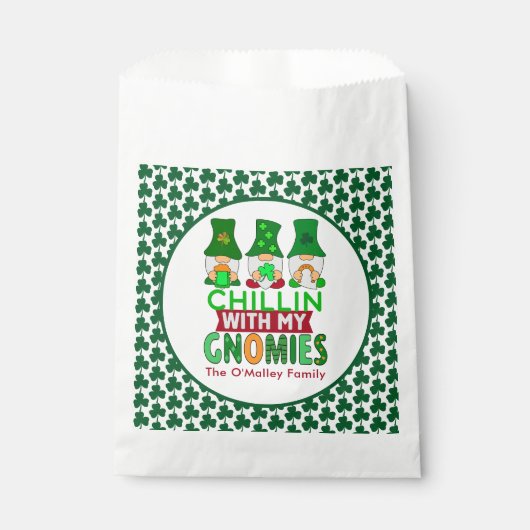 Funny Chillin mit My Gnomies St Patricks Day Geschenktütchen (Vorderseite)