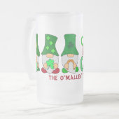 Funny Chillin mit My Gnomies St Patricks Day Mattglas Bierglas (Vorderseite Links)