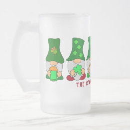 Funny Chillin mit My Gnomies St Patricks Day Mattglas Bierglas