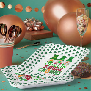 Funny Chillin mit My Gnomies St Patricks Day Pappteller