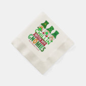 Funny Chillin mit My Gnomies St Patricks Day Serviette (Ecke)