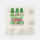 Funny Chillin mit My Gnomies St Patricks Day Serviette (Vorderseite)
