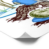 Funny Chillin' Out Groundhog Poster (Ecke)