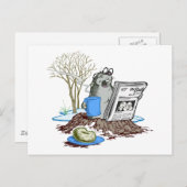 Funny Chillin' Out Groundhog Postkarte (Vorne/Hinten)