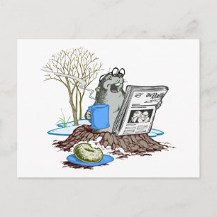 Funny Chillin' Out Groundhog Postkarte
