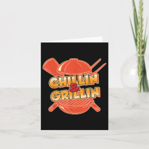 Funny Chillin und Grillin Grillen Fleisch Brisket Karte