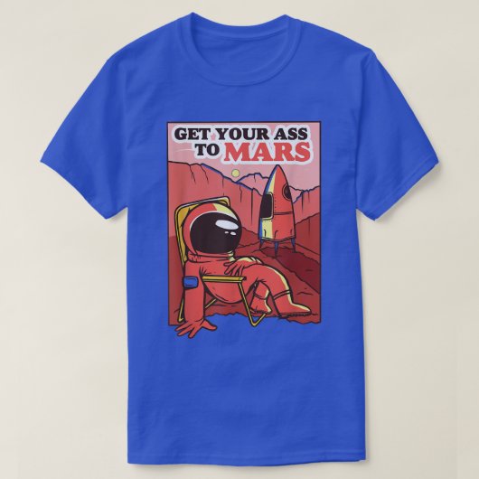 Funny Chilling auf Mars Meme T-Shirt (Design vorne)
