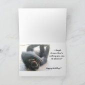 Funny Chimapanzee Geburtstagskarte für Schwester Karte (Innenseite)